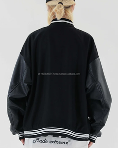 Winter High Street Style <b>Men's</b> Vintage Letterman Baseball Varsity <b>Jacket</b> <b>Lined</b> Breathable Windproof Custom Logo - Product Image 5