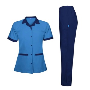 2025 Wholesale Medical Scrubs Short Sleeve Polyester Spandex Hospital Uniforms Nursing Stand Collar with Uniform <b>Sets</b> - Product Image 1