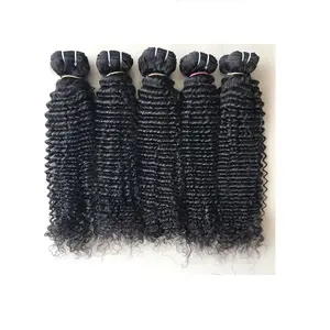 Paquetes de extensión de cabello humano rizado profundo virgen alineados con cutícula de largo de 22 pulgadas Camboyano de extensiones de proveedor de cabello indio