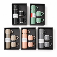 Tasse isotherme en acier inoxydable 304 la plus vendue, avec trois couvercles, poignée pour voiture, grande capacité, ensemble cadeau épaissi