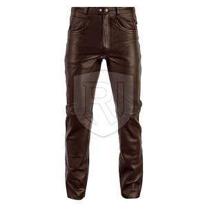 Pantalon en cuir pour hommes de haute qualité, léger, style décontracté, meilleure vente en gros, taille moyenne, quantité minimale de commande bas, dernière vente en gros - Product Image 1