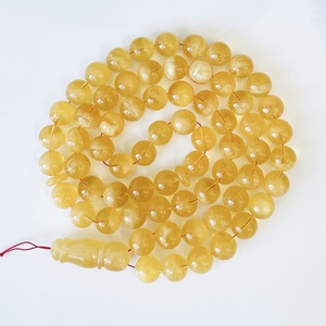 Perles de prière en ambre, perles musulmanes rondes, chapelet islamique naturel - Product Image 6