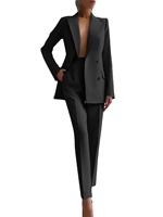 Ensemble Blazer et Pantalon Large Sur Mesure pour Femme, Tissu Doux Premium, Tenue de Bureau et Décontractée Élégante, OEM ODM Disponible 2026
