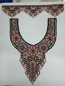 Vêtements personnalisables de luxe-Robes à motifs de cou brodées Tops Qualité 100% Style à coudre - Product Image 3