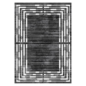 <b>RUGS</b> DEPOT LXDP-0795 Wholesale Charcoal Grey Modern Vintage Digital Printed Machine Washable Chenille Area <b>Rug</b> <b>Non</b> <b>Slip</b> - Product Image 1