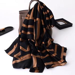 Custom <b>100</b>% <b>Silk</b> Scarf For Women High Quality Breathable Light-weight Stylish Printed Pattern Hot Fashion Daily Wear Women Scarf - Product Image 3