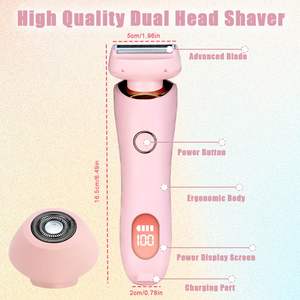 Depiladora Eléctrica Húmeda/Seca para Mujer, IPX7 Impermeable, Inalámbrica, para Rostro, Líneas del Bikini, Brazos y Piernas, Afeitadora Íntima 2 en 1 - Product Image 2