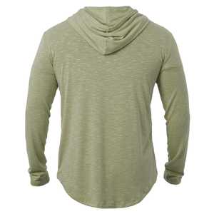 เสื้อฮู้ดผู้ชายลายเรียบแบบสวม ผ้าถัก แขนพิมพ์ลายตามสั่ง สำหรับฤดูใบไม้ร่วง - Product Image 6