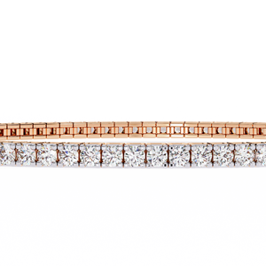 Pulsera de joyería fina unisex, pulsera de tenis de diamante natural IGI con ajuste de Punta EFVVS, Material de oro rosa para hombres y mujeres - Product Image 3