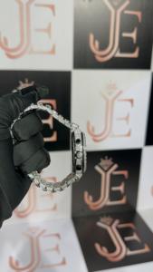 Reloj de Pulsera de Cuarzo para Hombre, de Acero Inoxidable de Lujo, con Esfera de Números Romanos, Cristal con Incrustaciones de Diamantes, 41 mm, Resistente al Agua - Product Image 6