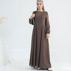 Robe musulmane Abaya pour femmes Slim Fit Maxi Modest Eid Outfit Lightweight Islamic Travel Dress Long Sleeve Abayas Thobe Ramadan - Product Image 2