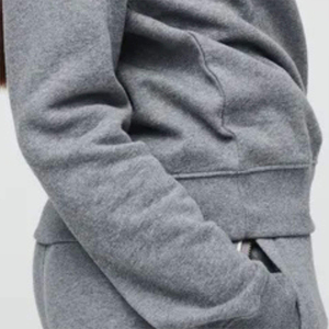 Conjunto de Sudadera y Pantalones Deportivos Grises para Mujer, Sudadera Informal de Cuello Redondo, Manga Larga, Chándal, Ropa de Estar en Casa para Invierno con Logotipo Frontal - Product Image 4