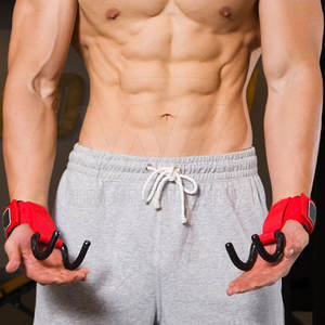 ตะขอยกน้ำหนักด้ามจับแข็งแรงสำหรับใช้ในยิมฟิตเนสยิมฟิตเนสแบบปรับได้ดีไซน์ไม่ลื่น - Product Image 6