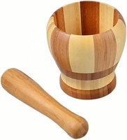 Hoogwaardige ecovriendelijke houten stamper en vijzelset, modern multifunctioneel keukengerei