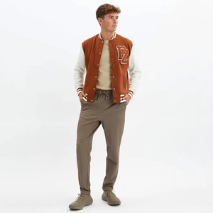 Trendy Streetwear <b>Men</b> <b>Varsity</b> <b>Jacket</b> Baseball Style <b>Bomber</b> <b>Jacket</b> with Button Closure for Casual Wear <b>Men</b> <b>Varsity</b> <b>Jacket</b> - Product Image 3
