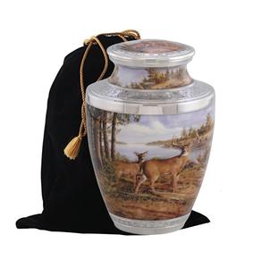 Venta caliente Urnas de cremación Urna de metal de latón hecha a mano personalizada para cenizas humanas Suministros funerarios Urna de cremación de metal - Product Image 6