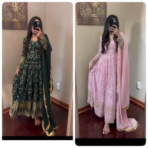 ชุดแฟชั่นทันสมัยสำหรับผู้หญิง,ชุดกระโปรงยาวผ้าคอร์เจียปักลายชุด Kurti กับชุด Dupatta ชุดแต่งงานชุด Partywear อินเดีย2022สำหรับเด็กผู้หญิง - Product Image 2