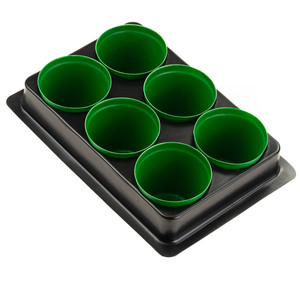 Ensemble de pots de pépinière d'extérieur TG71424, 6 unités, conteneurs de production carrés en plastique pour semis, matériau PP, avec palette - Product Image 2