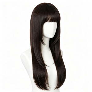 Perruque longue et droite noire de style princesse pour femmes, style J-fashion - Product Image 1