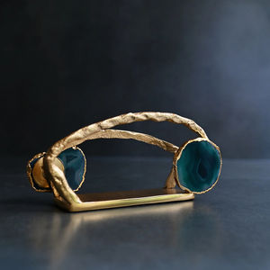 Servilletero de alambre moderno con brazo ponderado, organizador de mesa de Metal con acabado cromado para cocina, comedor y restaurante, servilletero - Product Image 3