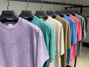 เสื้อยืดผ้าฝ้ายพิมพ์ลายแอซิด230กรัมสำหรับผู้ชายเสื้อยืดวินเทจรุ่นฮิปฮอปสำหรับทั้งชายและ100% โลโก้ออกแบบได้ตามที่ต้องการ - Product Image 3