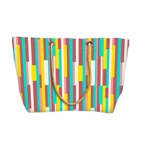 OEM Eco-Friendly Cotton Canvas Shoulder <b>Tote</b> <b>Bag</b> Zipper Recycled Beach Shopping <b>Bag</b> Rope Handle Designer <b>Promotional</b> Item - Product Image 3