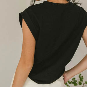 2025 buena venta transpirable mujeres Crop Top recortado al por mayor ropa de verano Camisetas para niñas Crop Top - Product Image 5