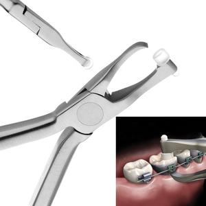 Bande orthodontique retirer pince manuel en acier inoxydable support dentaire dissolvant double mâchoires certifié CE professionnel orthodontique - Product Image 1