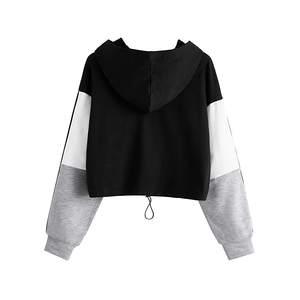 Vente en gros Sweatshirts à manches longues personnalisés Pull à capuche Femmes Crop Top Hoodies 2026 - Product Image 2