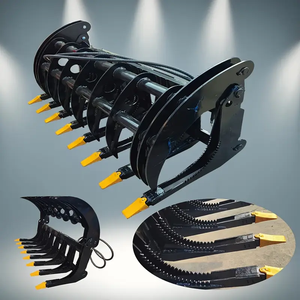 Beliebter Holz greifer für Kompakt lader Bagger Hydraulischer Dreh greifer mit austauschbarem Greifer - Product Image 2