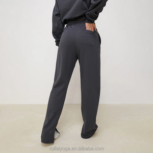 Conjunto Deportivo de Algodón Grueso OEM, Sudadera con Capucha Extra Grande, Pantalones Deportivos, Color Sólido, Ropa Urbana - Product Image 6