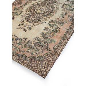 Alfombra de Lana Anudada a Mano Vintage Roja y Naranja Pae-3286, Diseño de Medallón Rectangular Tipo Rompecabezas para Sala de Estar, Pasillo, para Adolescentes - Product Image 2