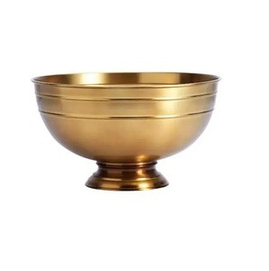 High Standard Quality Gold Plated Finishing Decorative Metal Serving <b>Bowl</b> Newest Design <b>Deep</b> Fruit Salad Container Server <b>Bowls</b> - Product Image 3