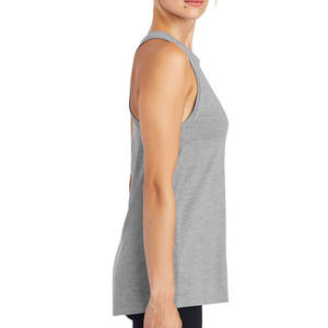 Womens Grey Tank <b>Top</b> <b>White</b> Bella Canvas Flowy Racerback Tank <b>Tops</b> - Product Image 3