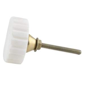 Perillas de gabinete de mármol de lujo blancas redondas Perillas y tiradores de cajón de piedra decorativa Manija de puerta de armario - Product Image 2