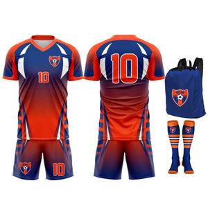 Uniforme de fútbol impreso sublimado de último diseño personalizado uniformes de fútbol de tela de poliéster transpirable de secado rápido 100% 2025 - Product Image 1