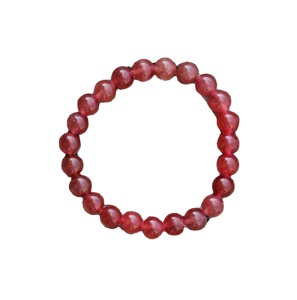 Powerful Red Quartz Stone <b>Bead</b> Bracelet for Women Classic Bling <b>Crystals</b> with Natural Stone Charms for Wedding or Party Gift - Product Image 1