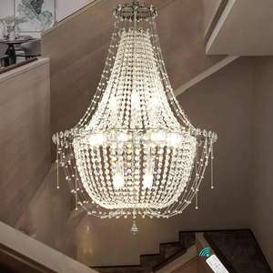 32" <b>Chrome</b> Empire Crystal <b>Chandelier</b> Lighting for Dining Room Living Room Foyer Hallway Bedroom Entryway,LED Dimmable 30 - Product Image 5