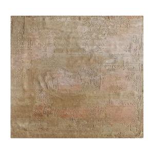 Hand-Knotted High Pile Wool Tencel Modern <b>Abstract</b> Beige Raw Earth Neutral Pastel Reverie Rug - Product Image 1