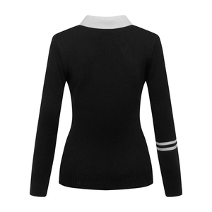 Vêtements de golf et de tennis pour femmes personnalisés en gros, automne-hiver, manches longues, slim, extensible, respirant, imprimé par transfert thermique - Product Image 3