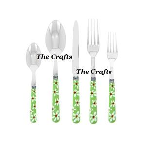 Juego de Cubiertos Clásicos de Acero Inoxidable con Mangos de Madera, Alta Calidad, Color Plateado, Regalo de Boda - Product Image 6