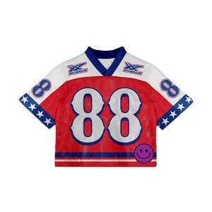 เสื้อยืดกีฬาผ้าตาข่ายคอวีแขนครึ่งแขนพิมพ์ลายดิจิทัลเสื้อยืด-สำหรับทั้งชายและหญิงแห้งเร็วระบายอากาศได้ดีแบรนด์ตามสั่งชื่อทีม - Product Image 3