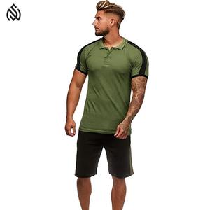 Vente en gros été nouvelle marque de vêtements pour hommes ensembles shorts décontractés avec manches courtes polo ensemble court grande taille 2 pièces - Product Image 4