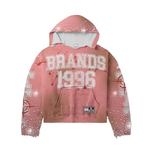 เสื้อมีฮู้ดฮิปฮอปโอเวอร์ไซส์ผ้าฝ้ายปักลาย100% แบบสวมหัวเสื้อมีฮู้ดซักเสื้อผ้าแนวสตรีทแวร์ผ้าฮิปฮอปแอซิดที่กำหนดเองได้แสงแดด - Product Image 3