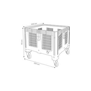 Contenedor de Almacenamiento MIYAGO MYG-336 de 1000 x 1280 mm con Tapa Perforada para una Organización y Acceso Eficientes - Product Image 2