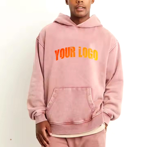 Alta calidad de peso pesado de invierno de gran tamaño Sun Faded Pullover Hoodies Vintage Distressed French Terry Acid Wash Hoodie - Product Image 4