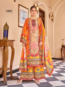 Costume pakistanais prêt-à-porter de qualité supérieure, pur crêpe, imprimé numérique, vêtements ethniques, salwar kameez, broderie, salwar suit - Product Image 2
