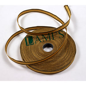 Trenza dorada personalizada Trim Gold Black Stripe Lingotes Trenzas doradas y cordones hechos a mano Textil Trenzas personalizadas - Product Image 2