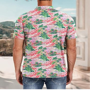 เสื้อโปโลแฟชั่นใหม่ทำจากชุดเดรสกีฬาแขนสั้นพิมพ์ลายและสีพื้น - Product Image 3
