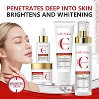 Kit de Soins Éclaircissants Végans OEM à la Vitamine C avec Acide Hyaluronique et Levure – Hydratant Visage pour Teint Terne – Marque Privée